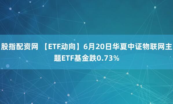 股指配资网 【ETF动向】6月20日华夏中证物联网主题ETF基金跌0.73%